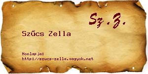 Szűcs Zella névjegykártya